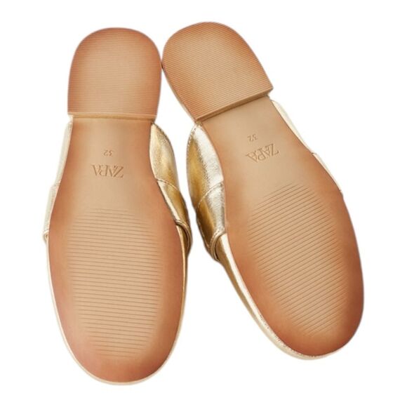 ZARA Kids | Gold | METALLIC VAMP MULES - Picture 5 of 8